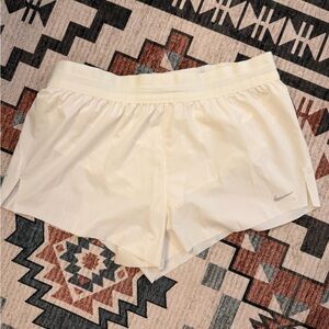 Nike Women's Cream-White Athletic Shorts